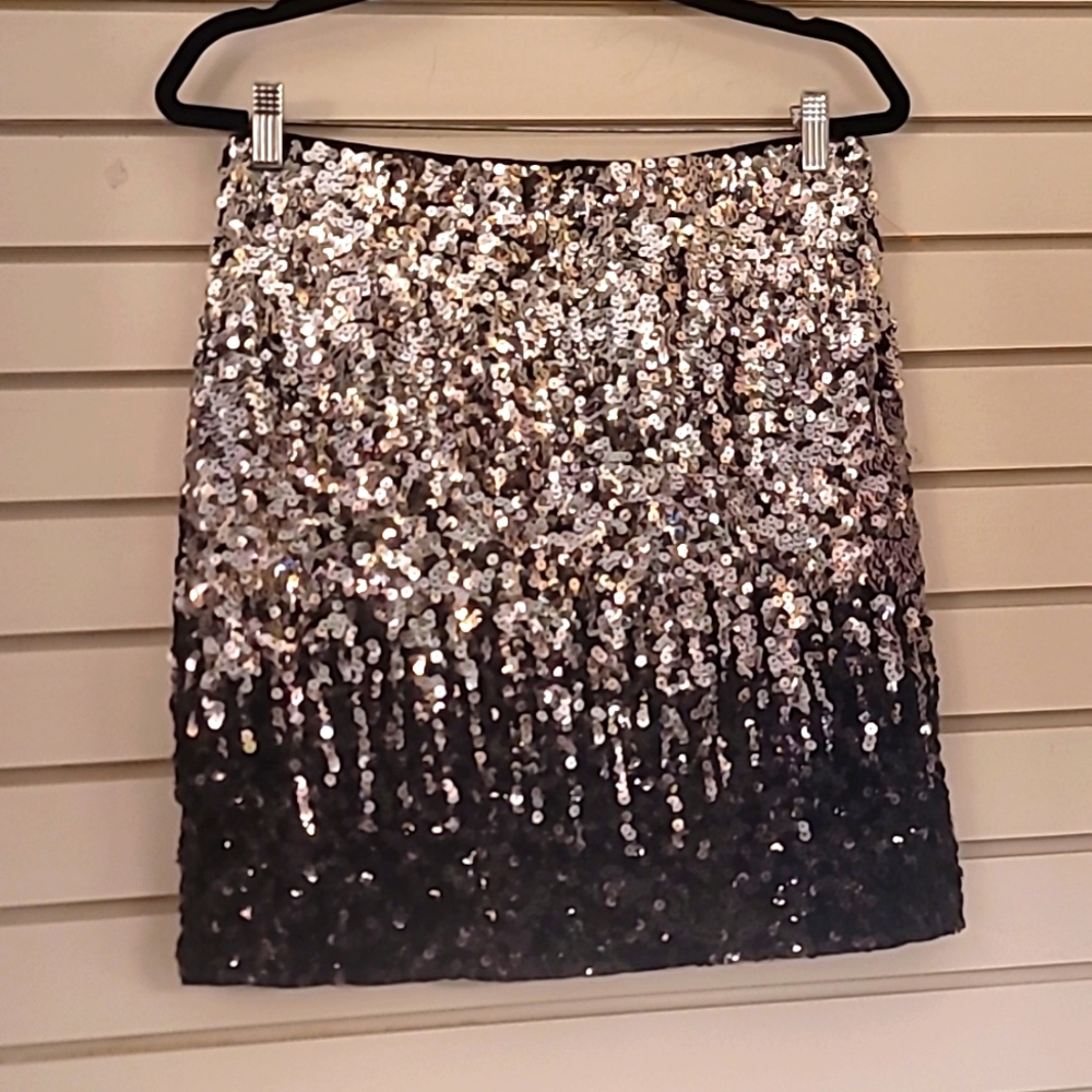 Manners Sequins Skirt Black and Silver